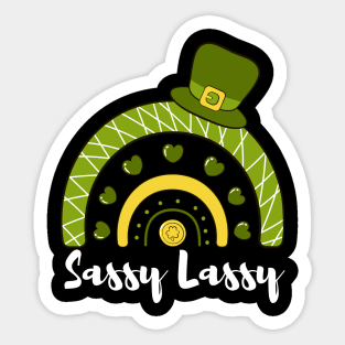 Sassy Lassie Cute Women's St. Patrick's Day Sticker